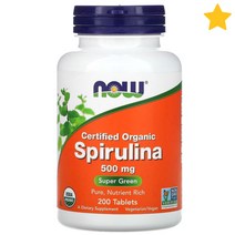 나우푸드 유기농 스피루리나 500mg 200정, 1개, 기본
