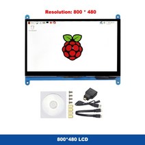 [해외]ITINIT R38 7 인치 라즈베리 파이 4B3B3B 터치 스크린 16:9 LCD HDMI 디스플레이 | PC 노트북용 홀더 Nvidia Jetson Nano, 키트1