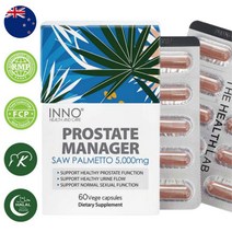 뉴질랜드 프로스테이트매니저 쏘팔메토 5000mg 60캡슐 로르산 옥타코사놀 라이코펜 엔조제놀 아연 셀레늄, 단품