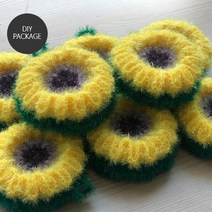 김혜경니트아카데미 해바라기수세미패키지(수세미80g 4볼+도안+풀동영상제공), 해바라기수세미패키지