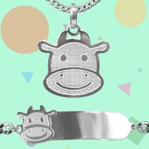 실버 블링 소 미아방지목걸이 미아방지팔찌 미아방지세트 돌선물 키즈목걸이 키즈팔찌 두돌선물 여아선물 남아선물 주니어목걸이 아이목걸이 어린이팔찌 어린이목걸이 3살선물 4살선물, 3. 팔찌, 뒷면 기본각인