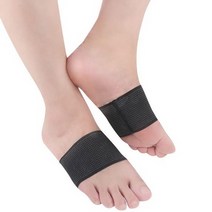 발바닥 압박 보호대 아치 패드 평발 발 보호 쿠션, 블랙1켤레