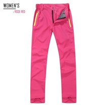 겨울낚시복 바지 방수 여름 의류 여성 하이킹 바지 여름 빠른 건조 야외 캠핑 등산 트레킹 낚시 방수 산, 01 Women Rose Red