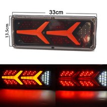 자동차후진등 호환 2pcs 12v24v led 자동차 트럭 테일 라이트 브레이크 라이트 턴 신호 램프 트레일러 밴 보트 rv 캐러밴 버스 트럭 utv에 대 한 후면 램프, 33cm 24v 2배