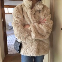 모피 코트 겨울 자켓 여성용 인조 밍크 테 2021