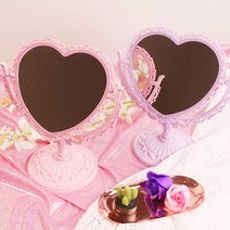 갓샵 핑크 하트 스탠드 거울 2color! [예쁜 스탠딩 공주 탁상용 화장 메이크업 셀카 거울소품]