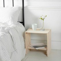 수납장 편백나무 DIY 오픈 미니 협탁 수납장, 색상:[색상]본상품