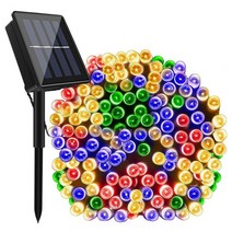 크리스마스 태양 led 문자열 조명 야외 방수 화환 꽃 장식 요정 조명 휴일 파티 테라스 정원 웨딩 장식, 협력사, RGB, 7m50led