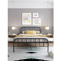 북유럽 철제 침대 강철 1인 2인용 기숙사 숙소 선반 diy 조립형 프레임, 1500mm*1900mm 옵션6