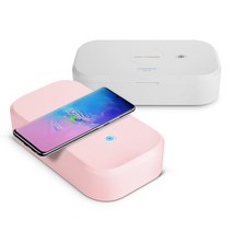클린원 UV 살균 고속 무선충전기 15W 스마트폰 가능+사은품손소독제500ml 충전기, 1개, 화이트