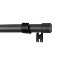 미국발송 UIOSANRT 드레이퍼리 창문 커튼 봉-2.5cm 조절 가능한 튼튼한 커튼 봉 브래킷 포함. 71-122cm 블랙
