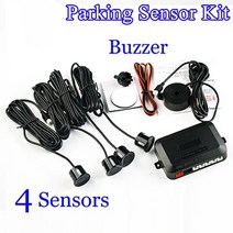 주차센서 후방감지기 차량검지기 4센서 LED 디스플레이/부저 22mm 주차 키트 역방향 백업 자동차 레이더, 02 Buzzer_05 Red