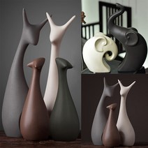 코끼리 장식품 조각상 인테리어소품 사슴가족 선물, NO.3 러블리 코끼리