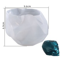 홈공방 레진아트 실리콘몰드 해골 항아리 금형 diy 펜 홀더 화분 보관 상자 에폭시 수지 금형 faceted 해골 식물 냄비 석고 시멘트 금형 도구, Faceted Skull