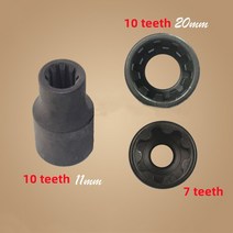 폭스바겐 투아렉 아우디 호환 Q7 포르쉐 카이엔 브레이크 패드 나사 분해 슬리브 도구 자동차 부품 액세서리 1 개, [01] 10 teeth 20mm