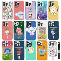 아이폰7/8/SE2/SE3 BT21 코야 알제이 미니니 버디 그린 소프트 투명 카드 홀로그램 아쿠아 젤리 케이스