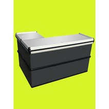 스텐 계산대 포스 카운터 테이블 선반 책상 업소용 계산테이블, 주승강장(좌측경사)+우측보조승강장