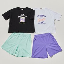 유솔 ULMT217UB 여아 여름 얇은 면 반팔 반바지 상하세트_강남점