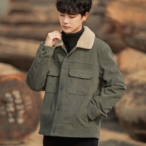 남성 남학생 가을겨울 기모 자켓 코듀로이 점퍼 데일리룩