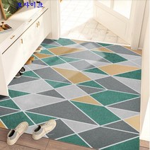 SKANDSALO 현관코일매트 미끄럼 헬스장 베란다 놀이터업소용 롤 카페트 카펫 패턴 층간소음 신발털이, 모자이크 + 100*120