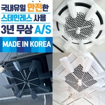코어템코리아 올트팬 히터바람개비 에어컨바람개비 바람개비 무동력 날개 바람막이 천장형 공기순환팬, 블랙, 1개