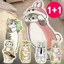 더블유컴퍼니 1+1 발매트 60 x 120 cm 대형 고양이 러그