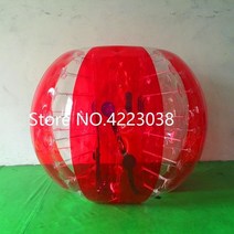 범퍼 버블 볼 공 운동회 야외 행사 단합대회 충격 저하 슈트 레크레이션 게임, 직경 1.2m, 반쯤 붉고 맑은