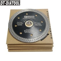 절단석 그라인더날 절단톱 멀티 연마 날 DT-DIATOOL 5 개대 다이아몬드 타일 커팅 디스크 커팅 휠 메쉬 터보 톱 블레이드 타일 대리석 화강암 4 4.5 또는 5인치, 협동사, 125MM