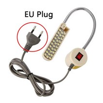휴대용 재봉틀 LED 라이트 10/20/30LED 마그네틱 마운팅베이스 구즈넥 작업 램프 작업대 선반 드릴 프레스 포터블 미싱, 01 AC220V  EU Plug_02 20leds