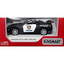 바니랜드 킨스마트 닛산 GT-R R35 폴리스 경찰차 미니카 다이캐스트 장난감 모형 피규어 풀백카