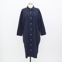 데이프릴 여성용 마론 오버핏 빅사이즈 셔츠 롱원피스