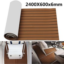 INSMA 2400x600x6mm EVA 갈색 보트 바닥용 티크 데킹 시트 패드 매트