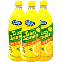 [LAZY] 레이지 레몬즙 레몬농축액 레몬원액 레몬주스, 1000ml, 3개