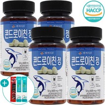 콘드로이친 정 상어 연골 HACCP 인증 90정 + 사은품 증정, 4병