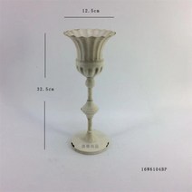 고각배 화기 흰색 낡은 꽃병 화옹 회고 철예 유럽식 식탁 꽃꽂이, 백구 화기 16w6104bp