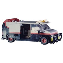 호환블럭 시티 A Team GMC Vandura Van 경찰 폭행 자동차 MOC-11246 창작 신제품