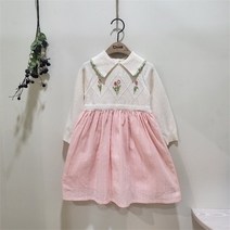치크 아동복 튤립자수 원피스 CKOK2321G/이천NC