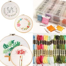 십자수실 프랑스자수실 80P 100P, 면혼방린넨-연한래추럴-0.5y