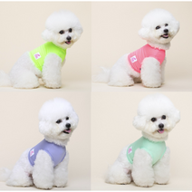 펫 핑크젤리59 강아지쿨조끼 크롭 쿨나시 반려견 고양이 반려묘 여름 진드기방지 형광 PJCTN, 핫핑크