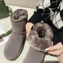 MH 스노우 부츠 여성용 쇼트 튜브 모피 1 방수 미끄럼 방지 여성용 신발 겨울 부츠 여성용 코튼 슈즈가 따뜻하게 두껍게