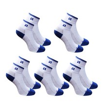 인콘트로 샷이글 실리콘 논슬립 스포츠 골프 양말 5켤레, 27-29cm, 파랑색