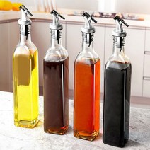 원터치 들기름병 오일 간장 소스유리병 간장 유리병, 원터치 다용도 오일병_500ml, 1개
