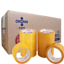 오공본드 OPP 박스테이프 중포장 아크릴타입 50m x 48mm, 투명, 5개