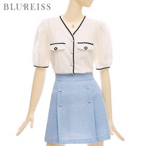 [블루레이스] 플라워레이스트리밍블라우스_B2M1BL5421