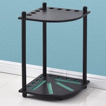 당구큐대 台球杆放置架黑色台球杆架落地实木8孔台球配件用品架杆器放球架