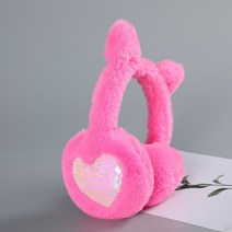 이어머프 어그 버킷햇 방한 귀마개 캡 여성 위한 겨울 따뜻한 단색 봉제 조각 심장 귀 덮개 귀여운 편안한 utdoor