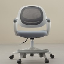 유어체어스 올리 메쉬 어린이 초등학생의자, 발받침 타입 그레이