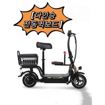 3인용 여성전기차 전동스쿠터 폴딩 전기자전거 10인치48V, 화이트48V55km