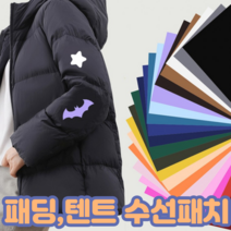 강력 패딩 텐트 아웃도어 의류용 수선 패치 테이프 무지 디자인 스티커 세트, 디자인수선패치, 네이비