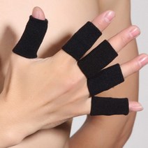 손마디 보호대 손가락 관절 아대 농구 부상방지 보호 밴드 무지 블랙 5P